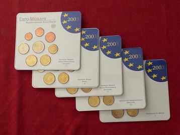 Allemagne. Kursmünzensätze 2003/2004 ADFGJ - KMS
