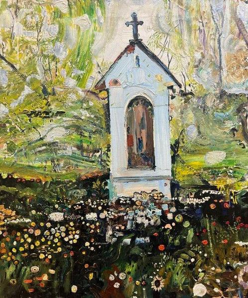 École polonaise (XX) - Sacred Bloom, Antiek en Kunst, Kunst | Schilderijen | Klassiek