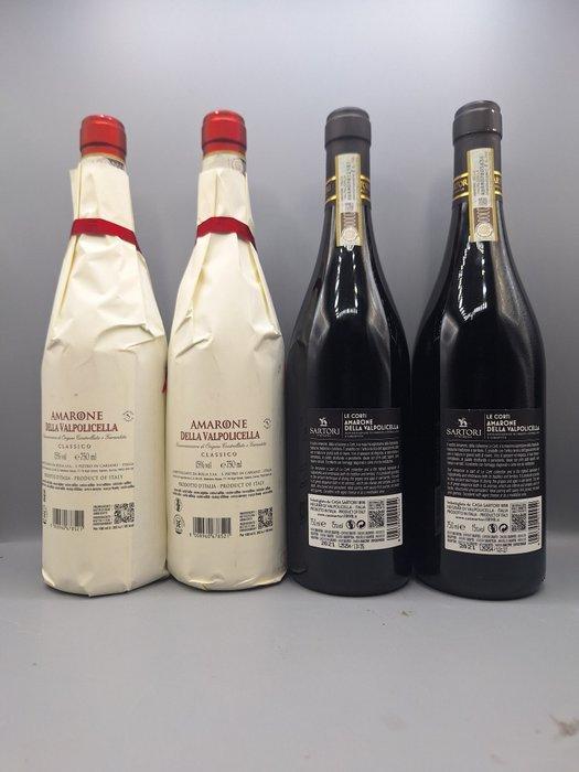 2020 x2 Bolla & 2021 x2 Sartori di Verona - Amarone della, Verzamelen, Wijnen