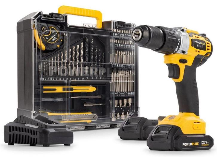 Powerplus POWX00850 - Accu klopboormachine - 20 V 60 Nm 3 in, Huis en Inrichting, Woonaccessoires | Overige, Zo goed als nieuw