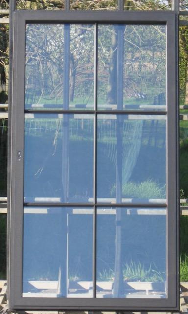 steellook aluminium raam , chassis 100 x 180 zwart ral 9005, Doe-het-zelf en Bouw, Raamkozijnen en Schuifdeuren, Inclusief glas