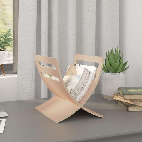 vidaXL Tijdschriftenrek vloermodel hout naturel, Huis en Inrichting, Woonaccessoires | Krantenbakken en Lectuurbakken, Nieuw, Verzenden