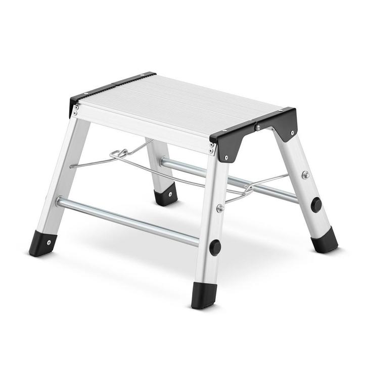 Huishoudtrap - opstapje -  opvouwbaar - aluminium - tot 1..., Doe-het-zelf en Bouw, Ladders en Trappen, Nieuw, Ophalen of Verzenden