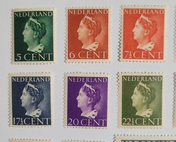 Nederland 1940/1947 - Koningin Wilhelmina - NVPH 332-349 beschikbaar voor biedingen