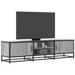 vidaXL Tv-meubel 160x35x41 cm bewerkt hout metaal grijs, Huis en Inrichting, Kasten |Televisiemeubels, Verzenden, Nieuw