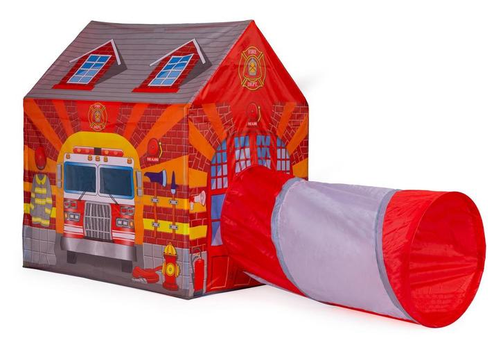 Speeltent - met kruiptunnel - 190x73x102 cm - brandweer -..., Kinderen en Baby's, Speelgoed | Speeltenten, Nieuw, Ophalen of Verzenden