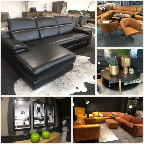 MEGA OUTLET STOCKVERKOOP 250 salons in echt leder en stof, Huis en Inrichting, Zetels | Complete zithoeken, Nieuw, Leer, Stof