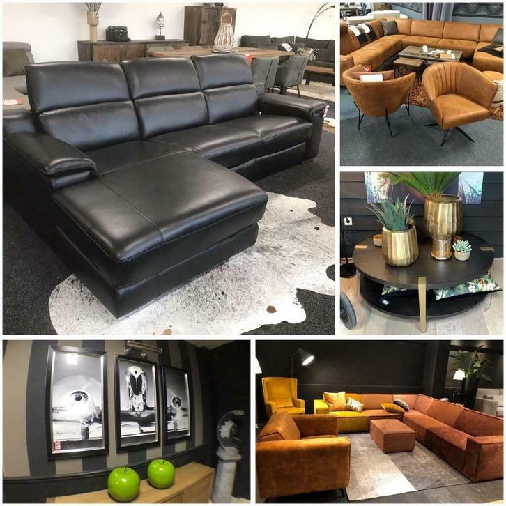 MEGA OUTLET STOCKVERKOOP 250 salons in echt leder en stof, Huis en Inrichting, Zetels | Complete zithoeken, Nieuw, Leer, Stof