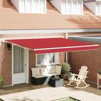 vidaXL Inklapbare Luifel 400 × 350 cm Rood, Tuin en Terras, Zonneschermen, Verzenden, Nieuw