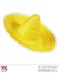Sombrero geel 50cm met pompons