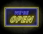 WE'RE OPEN neon sign - LED neon reclame bord, Verzenden
