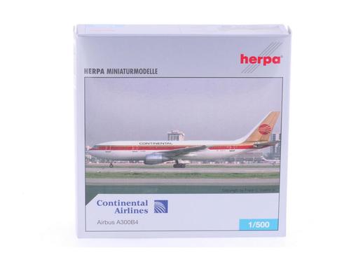 Schaal 1:500 Herpa 514378 Continental Airbus A300B4 Reg...., Hobby en Vrije tijd, Modelbouw | Vliegtuigen en Helikopters, Gebruikt