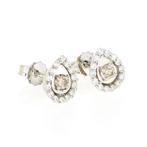 Zonder Minimumprijs - Oorbellen - 18 karaat Witgoud Diamant, Handtassen en Accessoires, Oorbellen, Nieuw