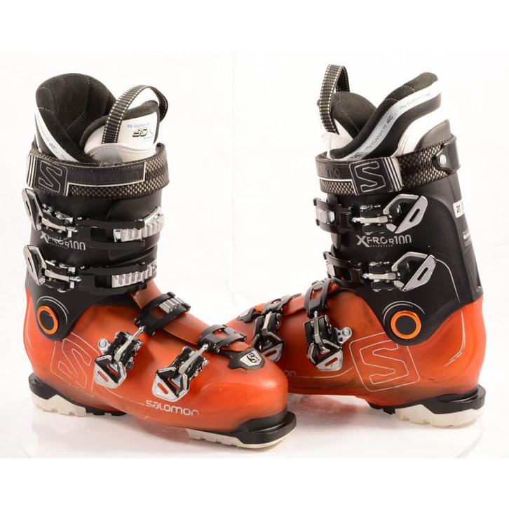 40,5 41 skischoenen SALOMON X PRO R100 orange, MY custom fit, Sport en Fitness, Skiën en Langlaufen, Ski, Schoenen, Gebruikt, Salomon