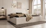 Meubella | Tweepersoonsbed 180x200 beige ribstof - Modern, Huis en Inrichting, Verzenden, Nieuw