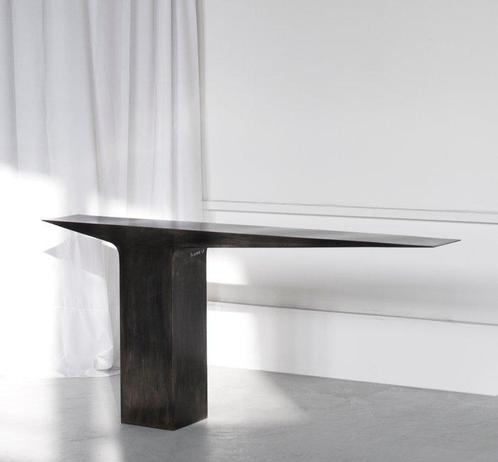 Pol Quadens - Wandtafel - Staal - console Blade zwart, Antiek en Kunst, Kunst | Designobjecten