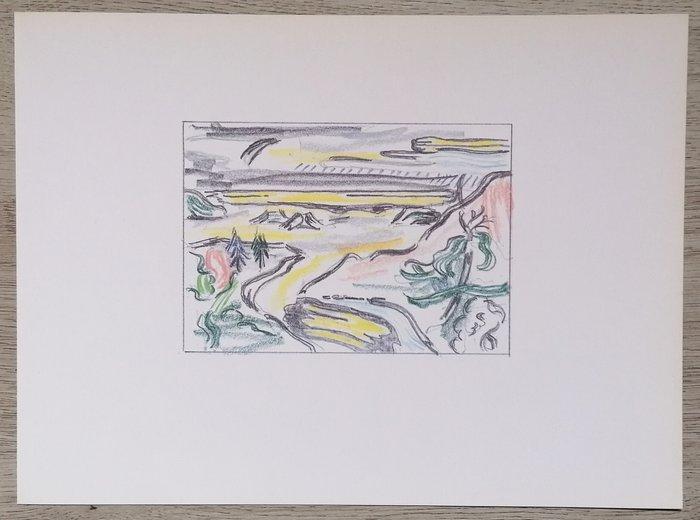 Roy Lichtenstein (1923-1997) - Landcape sketch II, Antiquités & Art, Antiquités | Autres Antiquités
