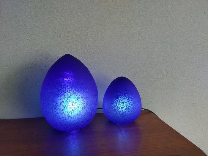 WLP - Lamp (2) - Egg - Glas - Vintage 1980s, Antiek en Kunst, Kunst | Designobjecten
