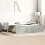 vidaXL Bedframe met hoofd- en voeteneinde betongrijs 180x200, Huis en Inrichting, Slaapkamer | Bedden, Verzenden, Nieuw