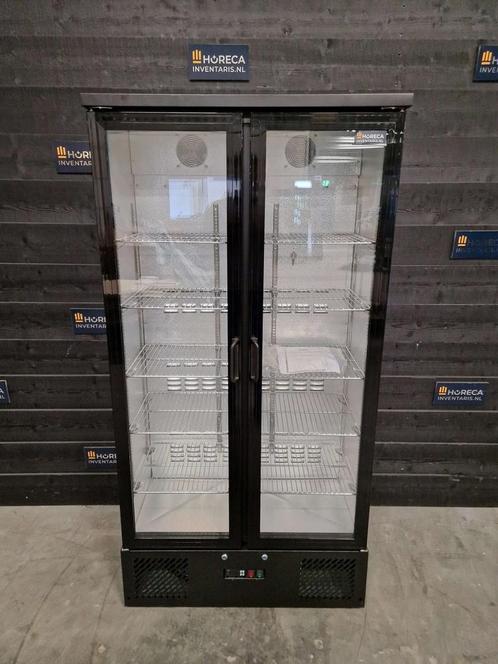 Maxima koelkast | dubbeldeurs glasdeur koeling | zwart | 500, Zakelijke goederen, Horeca | Keukenapparatuur, Nieuw zonder verpakking