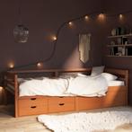 vidaXL Bedframe met lades en kast grenenhout honingbruin, Huis en Inrichting, Slaapkamer | Bedden, Verzenden, Nieuw
