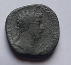 Empire romain. Marcus Aurelius (AD 161-180). Sestertius Rome, Postzegels en Munten