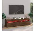 2x TV-meubel bruin 75cm LED | Retour Deal | 30% Korting Nu!, Huis en Inrichting, Verzenden, Nieuw, Moderne stijl