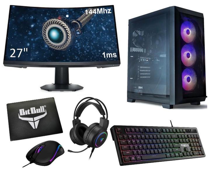 Complete 144Hz RTX 3050 Gaming PC Setup - 27 Curved Gami..., Informatique & Logiciels, Ordinateurs de bureau, Enlèvement ou Envoi
