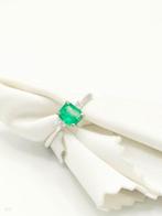 Zonder Minimumprijs - Ring - 14 karaat Witgoud Smaragd -, Nieuw