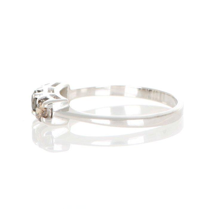 Zonder Minimumprijs - Ring - 12 kt. Witgoud Diamant, Handtassen en Accessoires, Ringen