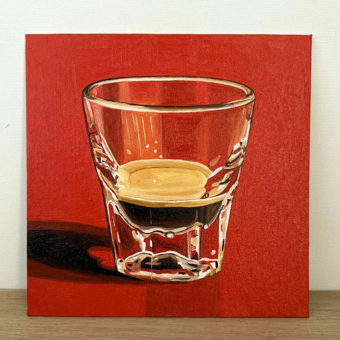 Cansu Rossi - Ristretto on Venetian Red, Antiek en Kunst, Kunst | Schilderijen | Modern