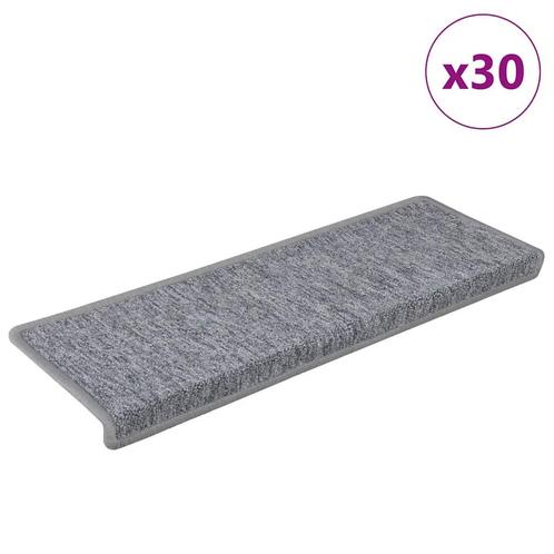 vidaXL Trapmatten 30 st 65x21x4 cm lichtgrijs met, Doe-het-zelf en Bouw, Ladders en Trappen, Nieuw, Verzenden