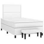 vidaXL Sommier à lattes de lit avec matelas blanc, Verzenden, Neuf