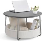 VASAGLE ronde Salontafel met opbergbak – diameter 75 cm -, Huis en Inrichting, Verzenden, Nieuw