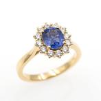 Bague - 18 carats Or jaune - 2.18ct. tw. Saphir - Diamant