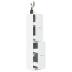vidaXL Apothekerskast 30x41x174,5 cm bewerkt hout wit, Huis en Inrichting, Verzenden, Nieuw