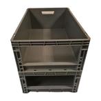 Magazijnbak Euro 600x400x220 met grijpopening grijs Nieuw, Ophalen of Verzenden