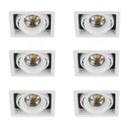 Spots inbouw Inbouwspot Bjorn 1 wit set 6 stuks, Huis en Inrichting, Verzenden, Nieuw