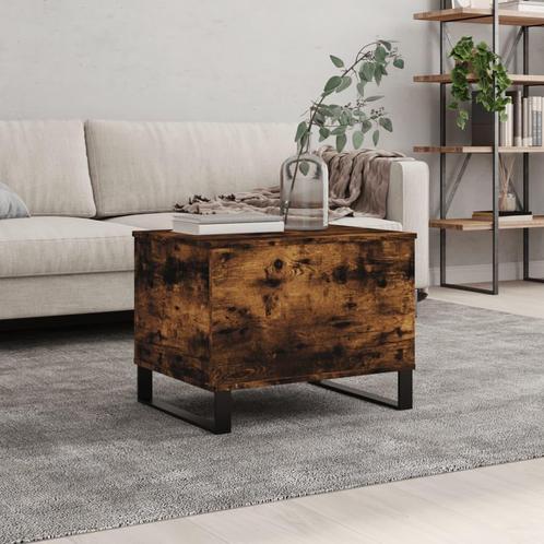 vidaXL Salontafel 60x44,5x45 cm bewerkt hout gerookt, Maison & Meubles, Tables | Tables de salon, Envoi