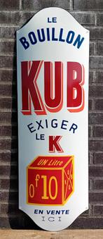 Le Bouillon Kub Exiger GROOT emaille bord, Collections, Marques & Objets publicitaires, Verzenden