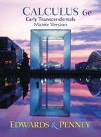 Calculus, Early Transcendentals Matrix Version 9780130937001, Boeken, Verzenden, Gelezen, Edwards C.