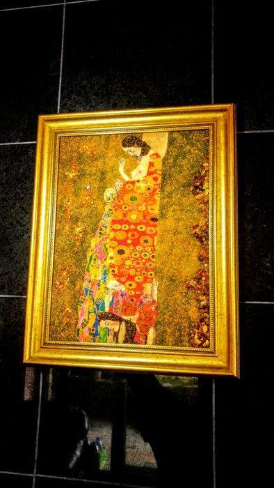 Amber Baltisch amber mozaïek - Klimt - Hoogte: 48 cm -, Antiek en Kunst, Curiosa en Brocante