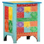 vidaXL Nachtkastje handgeschilderd 40x30x50 cm massief, Huis en Inrichting, Slaapkamer | Nachtkastjes, Verzenden, Nieuw