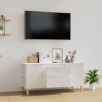 vidaXL Meuble TV Blanc brillant 102x44,5x50 cm Bois, Huis en Inrichting, Verzenden