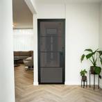 Stalen Binnendeur - 4 Vlaks - Rook glas - Met slot, Minder dan 80 cm, Binnendeur, Nieuw, Metaal