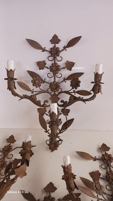 Applique murale - Fer forgé - Quatre appliques murales, Antiquités & Art, Curiosités & Brocante