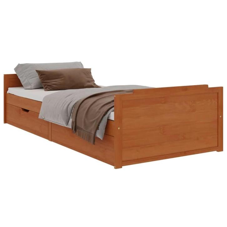 Bedframe Lades Grenen 90x200cm | Tweede Kansje | OP = OP!, Huis en Inrichting, Slaapkamer | Bedden, 90 cm, 200 cm, Bruin, Nieuw