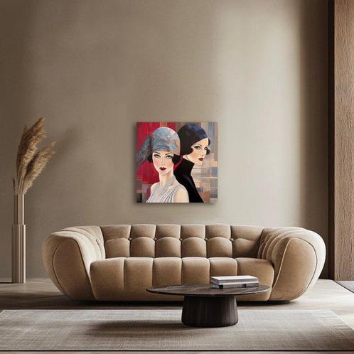 Elisabeth Mione - Lola & Emma, Antiek en Kunst, Kunst | Schilderijen | Modern