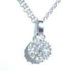 Ketting met hanger - 14 karaat Witgoud -  0.50ct. tw.