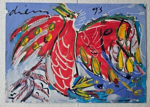 Peter Diem (1945) - Birds, Antiek en Kunst, Kunst | Schilderijen | Modern